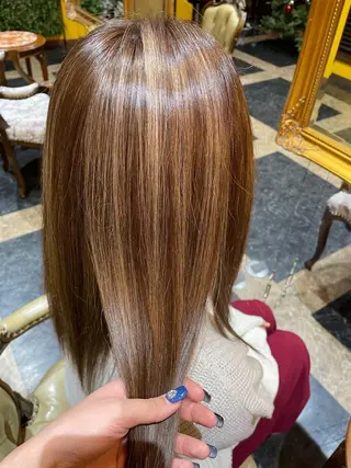 セミロング カラー 田中 沙織のヘアスタイル
