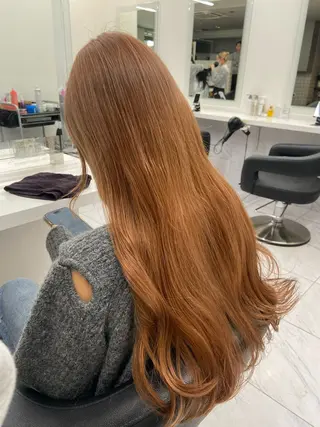 セミロング カラー ヘアアレンジ Over hair_ misakiのヘアスタイル