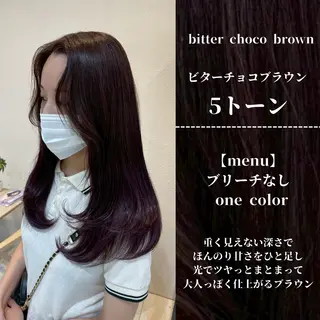 ロング カラー ナチュラルカラー/ ハイトーン AMIのヘアスタイル
