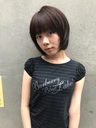 ミディアム カラー 赤み消しカラー/ ミントカラー/トモキのヘアスタイル