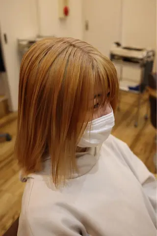 ミディアム カラー 🐰ハイトーンカラー 畠山 渡🐰のヘアスタイル