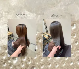 カラー 🎀韓国レイヤー/ 🫧透明感カラーのヘアスタイル