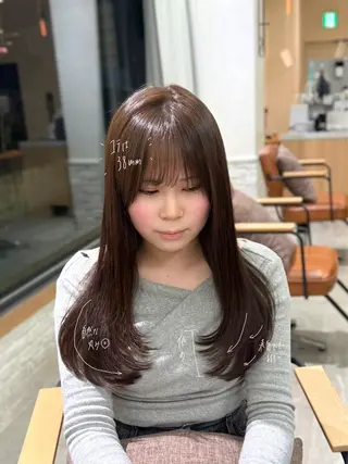 ロング fitするカット♡/ 多幸感/ふうか◠‿◠のヘアスタイル