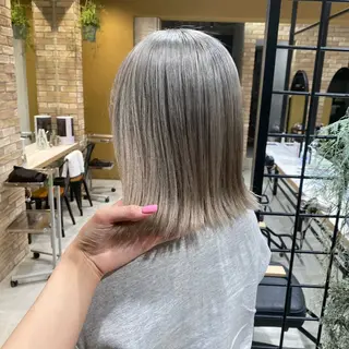 ミディアム 透明感/くすみカラー 🎀ここみ🎀のヘアスタイル