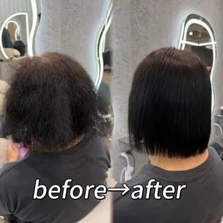 ミディアム ヘアアレンジ 大宮縮毛矯正🩵 レイヤー 佐藤和のヘアスタイル
