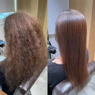 ロング 縮毛矯正 髪質 改善 畑山のヘアスタイル