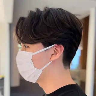 パーマ メンズ ✨ブリーチなし✨ 🫧透明感カラー🫧のヘアスタイル