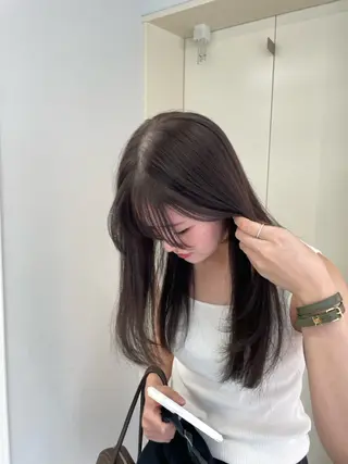ミディアム ブリーチなし透明感 🪄aoi🤎のヘアスタイル