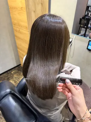セミロング カラー 透明感カラー/パーマ 🌀アオノのヘアスタイル