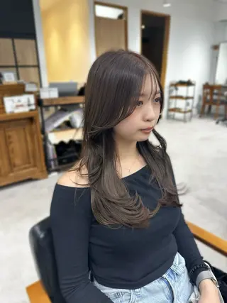 カラー パーマ ヘアアレンジ メンズ キッズ レイヤーカット/ 巻ける縮毛矯正のヘアスタイル