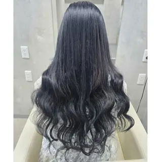 ロング 編み込みエクステ/ ハイトーン りょすけのヘアスタイル