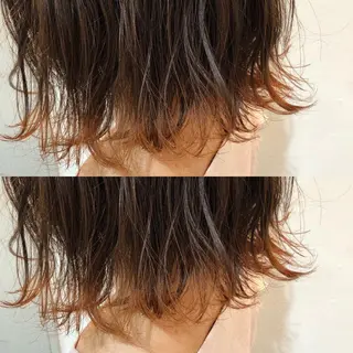 ミディアム カラー 比嘉 千咲のヘアスタイル