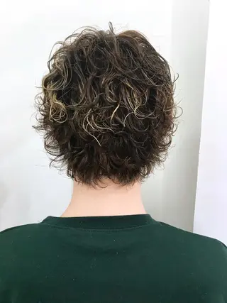 ショート パーマ メンズ縮毛矯正 細谷碧海のヘアスタイル