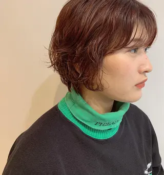 ショート カラー 名駅🦢大人艶カラー 🪽カミヤアカネのヘアスタイル