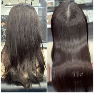 ロング JIN|朝楽になる 乾かしただけで極艶髪のヘアスタイル