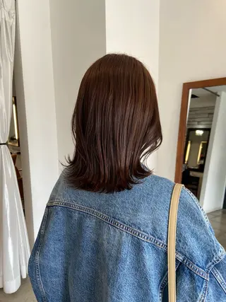 ミディアム まつ あみのヘアスタイル