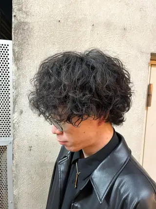 ショート カラー パーマ メンズ 🏆メンズヘア特化 🥇代表りんぺーのヘアスタイル