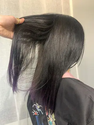 ロング カラー ヘアアレンジ ボブパーマコテ巻き風 パーマNo1深江秀平のヘアスタイル