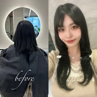 ロング カラー ヘアアレンジ TATSUYA アートディレクターのヘアスタイル