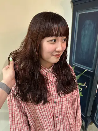 ミディアム パーマ グッドフェローズ パーマモデル募集のヘアスタイル