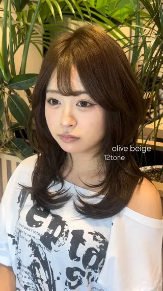 セミロング カラー sumire ༊·˚ 透明感/艶colorのヘアスタイル
