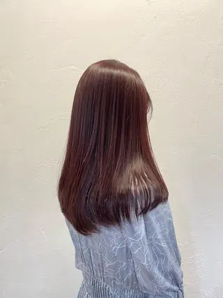 セミロング カラー mako/オリーブ /美容師アイリストのマツエク・マツパデザイン