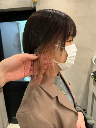 セミロング 新宿/顔周りカット +レイヤー=しずく♩のヘアスタイル