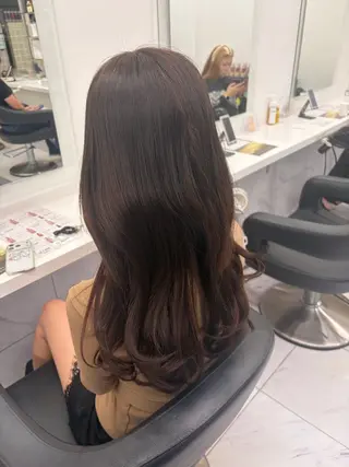 ロング カラー 🥨縮毛矯正/髪質改 善/透明感カラー🥨のヘアスタイル