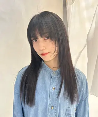 ロング 大山杏奈/ショート ボブ/カットモデルのヘアスタイル