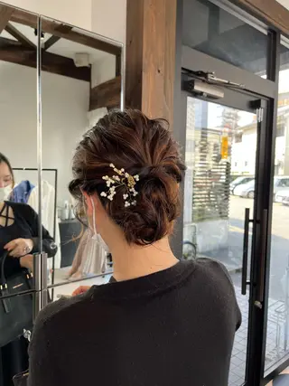 ミディアム ヘアアレンジ 林 美優のヘアスタイル