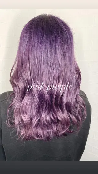 セミロング カラー ブリーチカラー特化 U-topia小島のヘアスタイル