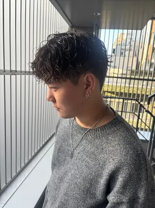 パーマ メンズ 柳坪 まなのヘアスタイル