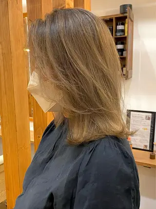 ミディアム カラー 馬場 涼平のヘアスタイル