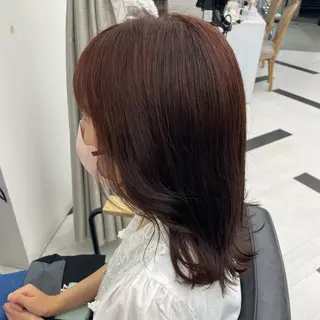 ミディアム カラー パーマ ヘアアレンジ メンズ キッズ ネイル マツエク・マツパ アイブロウ mona/ ストレートスタイル✨のヘアスタイル