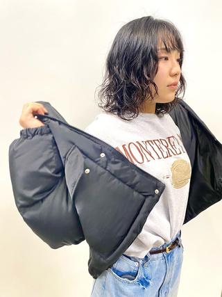 ミディアム パーマ 横地 凌のヘアスタイル