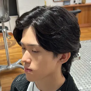 ミディアム メンズ メンズカット✂️ スキンフェード伊藤陸のヘアスタイル
