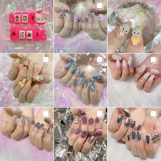 ネイル 渋谷／チップ長さ出し 👑アプレgel-xのネイルデザイン