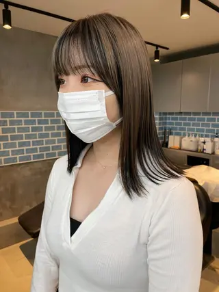 ミディアム カラー 👑ボブはお任せ ミヤノ👑のヘアスタイル