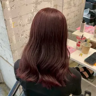 セミロング カラー ハイトーン💖 etsukiのヘアスタイル