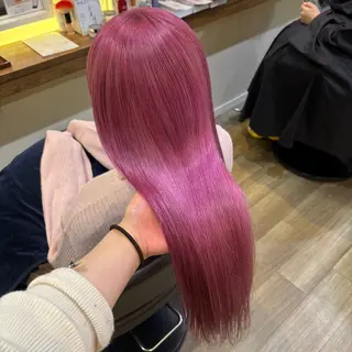 ロング 🎀ハイトーン/ 艶カラー/夕月🎀のヘアスタイル