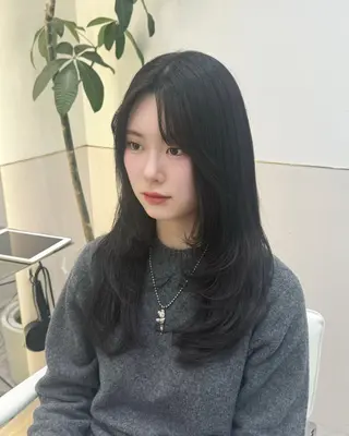 ロング カラー 韓国ヘア/巻ける 縮毛矯正/リョウヤのヘアスタイル