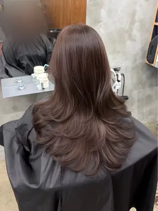 ロング 古賀/レイヤーボブ /ハッシュカットのヘアスタイル