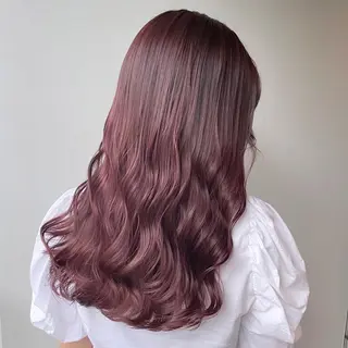 セミロング パーマ ヘアアレンジ 💕上野美容師☁ ブリーチ💖サワのヘアスタイル