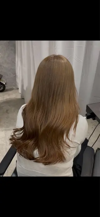 ロング カラー ブリーチなしWカラー 超特化/YURAのヘアスタイル