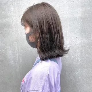 ミディアム カラー ヘアアレンジ 【ダメージレス施術】 【透明感】北村 拓也のヘアスタイル