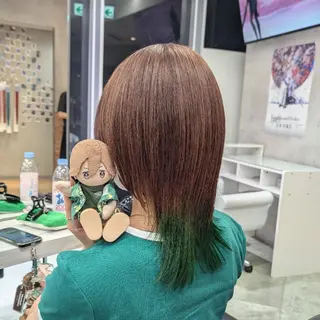 セミロング 推しカラー/ちひろ/ にじさんじカラー🌈のヘアスタイル