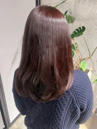 セミロング うるツヤ透明感カラー 𝐀𝐲𝐚𝐦𝐢のヘアスタイル