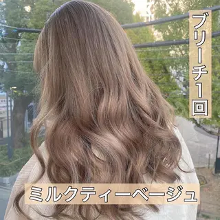 ロング カラー 鈴木/ボブ/ ベージュ/ピンクのヘアスタイル