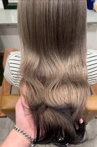 ロング カラー ✨ブリーチ無しWカラ ー・メンズ✨佐藤秀太のヘアスタイル