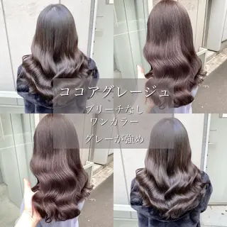 セミロング カラー ブリーチなし💗 艶カラー 翔太郎のヘアスタイル